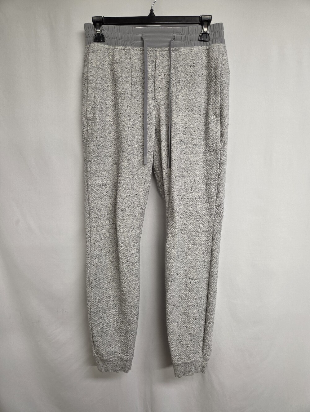 Lululemon AT EASE Jogger Mens Small Heather Gray Textured Gym Casual Pants